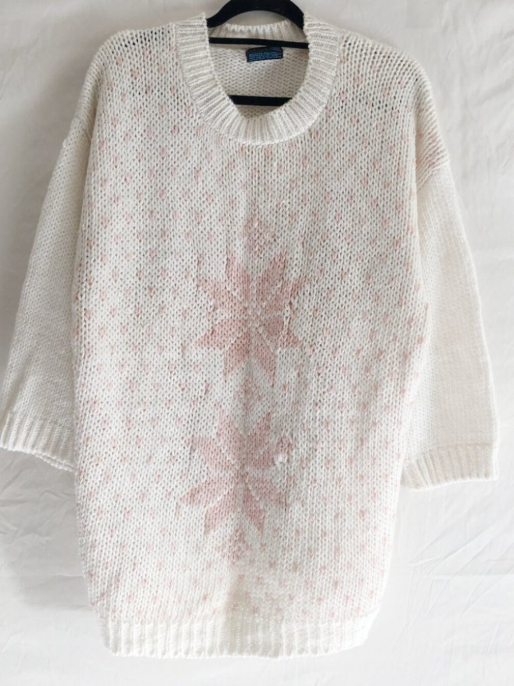 Vintage 80s Snowflake Pattern Sweater Size L